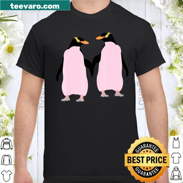 Adorable penguin design celebrating LGBTQ+ pride for Valentine's Day