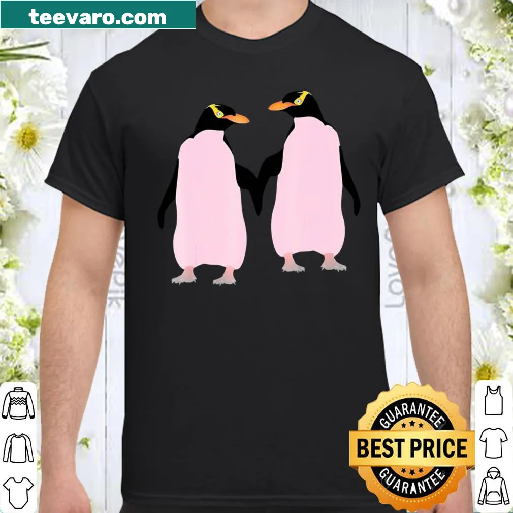 Adorable penguin design celebrating LGBTQ+ pride for Valentine's Day
