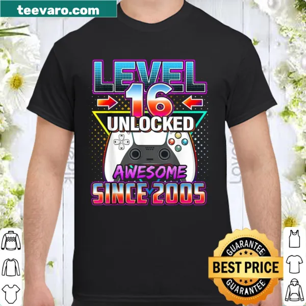 Funny gaming-themed birthday shirt for a 16-year-old.