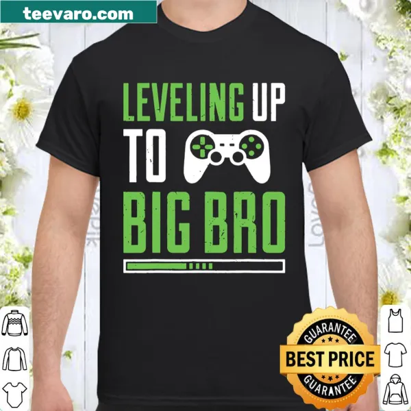 Cute shirt celebrating becoming a big brother with cheerful text