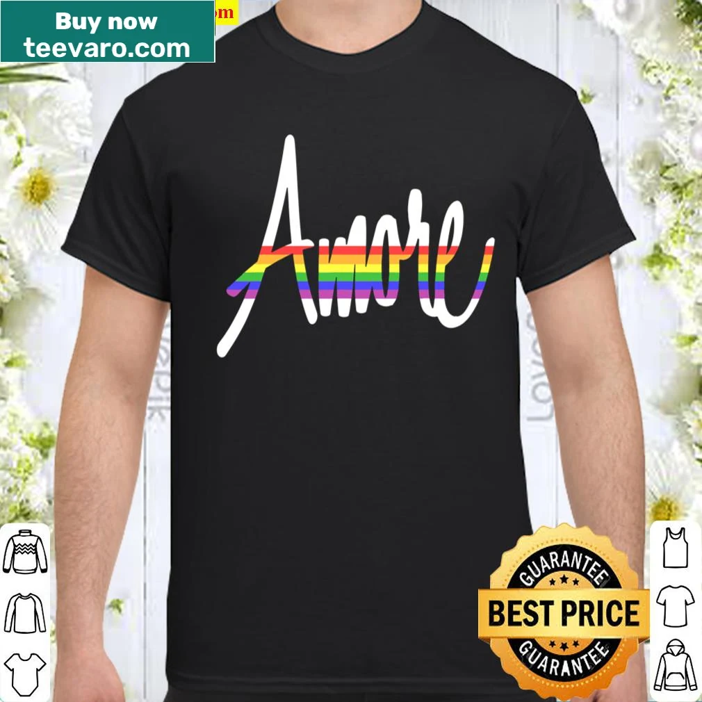 LGBT pride shirt with Italian love theme for Valentine's Day.