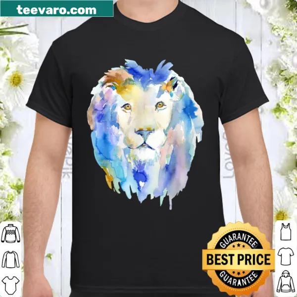 Inspirational shirt with lion graphic promoting bravery