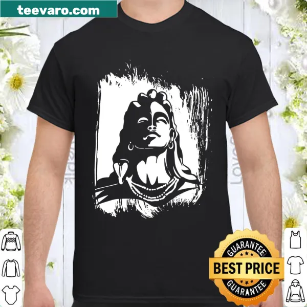 Illustration of Lord Shiva in meditation on a spiritual t-shirt