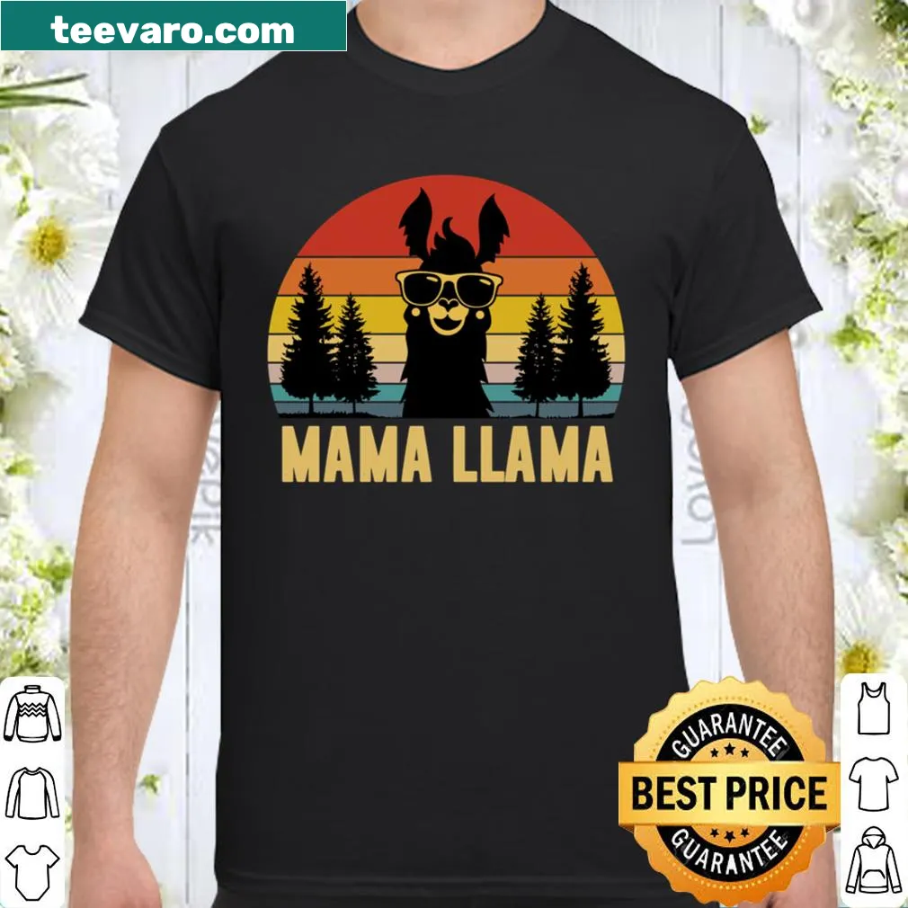 Funny Mama Llama shirt with playful typography