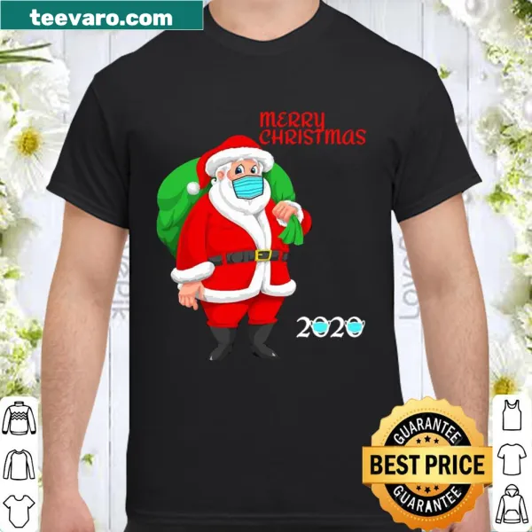 Santa Claus wearing a mask for Christmas 2020 design