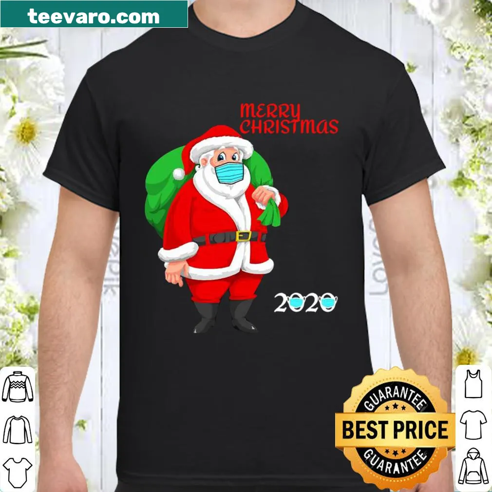 Santa Claus wearing a mask for Christmas 2020 design