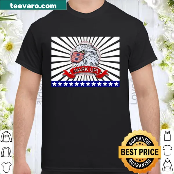 Patriotic shirt featuring a bald eagle and American flag design