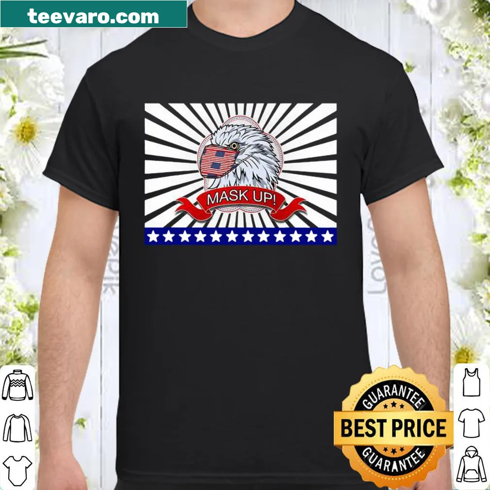 Patriotic shirt featuring a bald eagle and American flag design