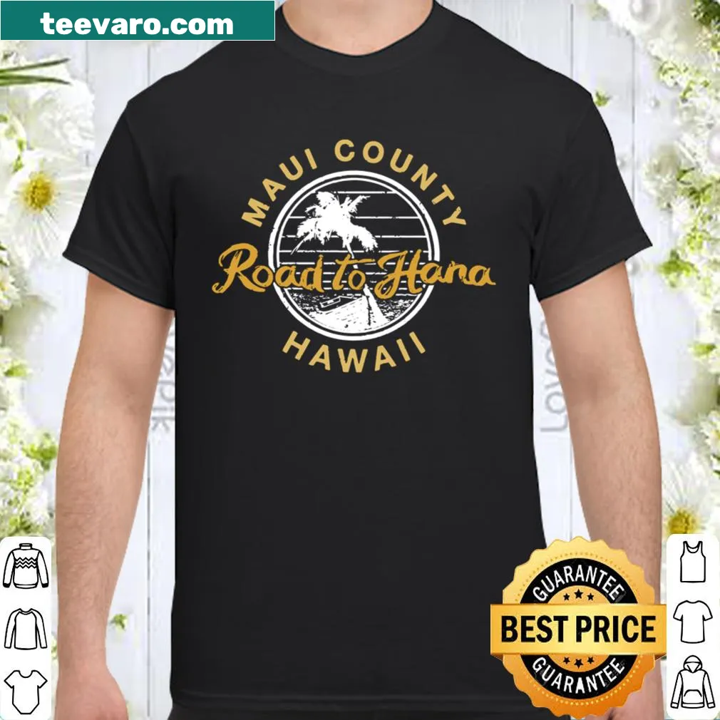 Illustrated Maui Road to Hana shirt celebrating travel and adventure