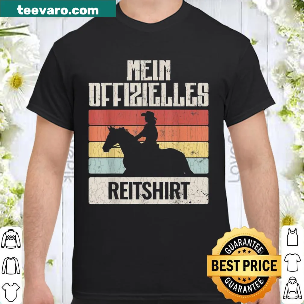 Heartfelt equestrian-themed shirt featuring a sentimental phrase in German.