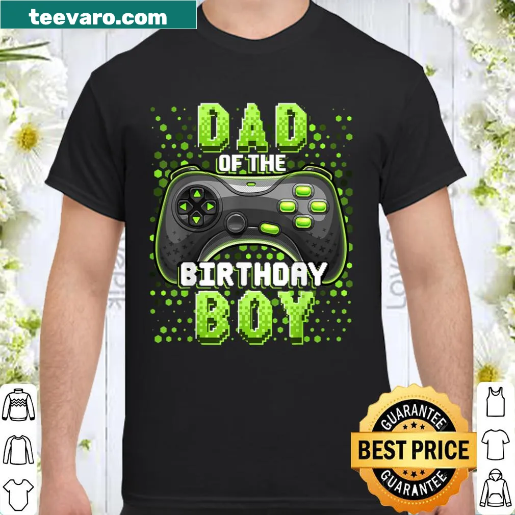 Shirt for dads with 'Dad of the Birthday Boy' and a gamer theme