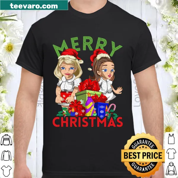 Cartoon candy-themed Christmas shirt for kids with nurse humor