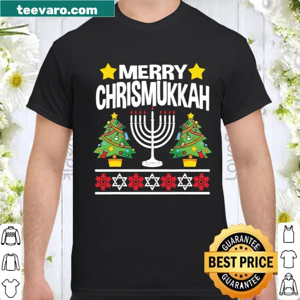 Merry Chrismukkah shirt celebrating both Christmas and Hanukkah