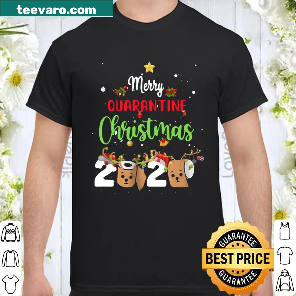 Family shirt with Merry Quarantine Christmas 2020 text