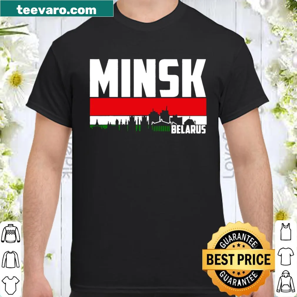 Illustrated T-shirt featuring the skyline of Minsk