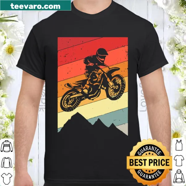 Vintage dirt bike graphic on a motocross racing t-shirt