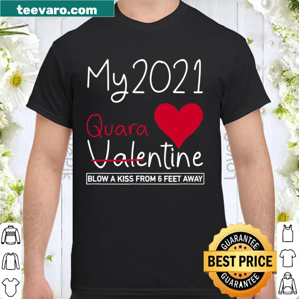 Funny text graphic about quarantine Valentine's Day
