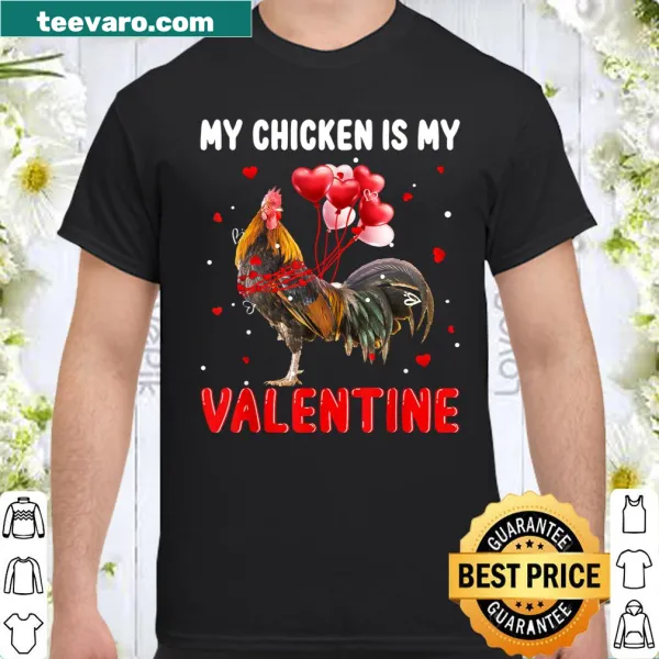 Charming Chicken Valentine-themed T-shirt for pet lovers