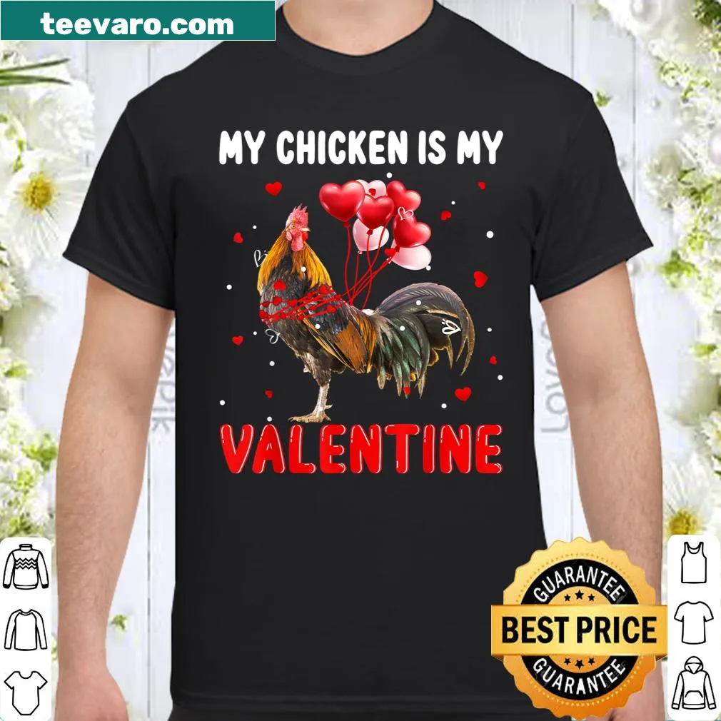 Charming Chicken Valentine-themed T-shirt for pet lovers