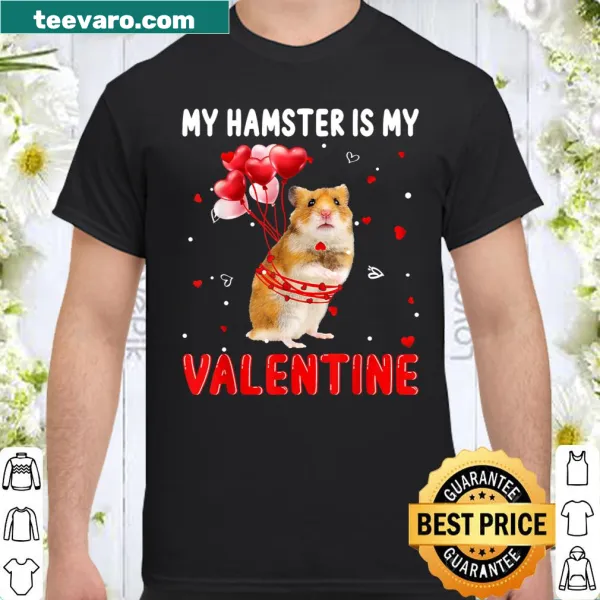 Illustrated shirt with a cute hamster and hearts, expressing love for pets