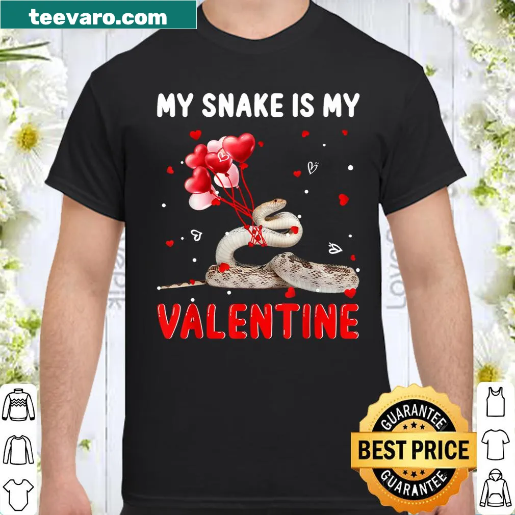Graphic tee displaying 'My Snake Is My Valentine' text with a snake illustration