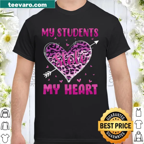 Vintage style shirt for teachers with a heartwarming message and leopard accents.