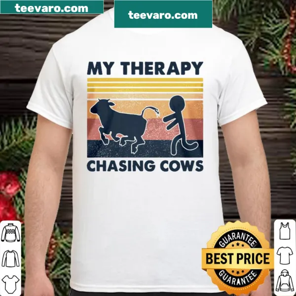 Playful shirt with cow chasing theme