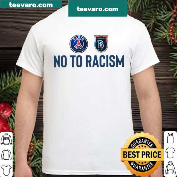 Bold shirt with a message against racism.