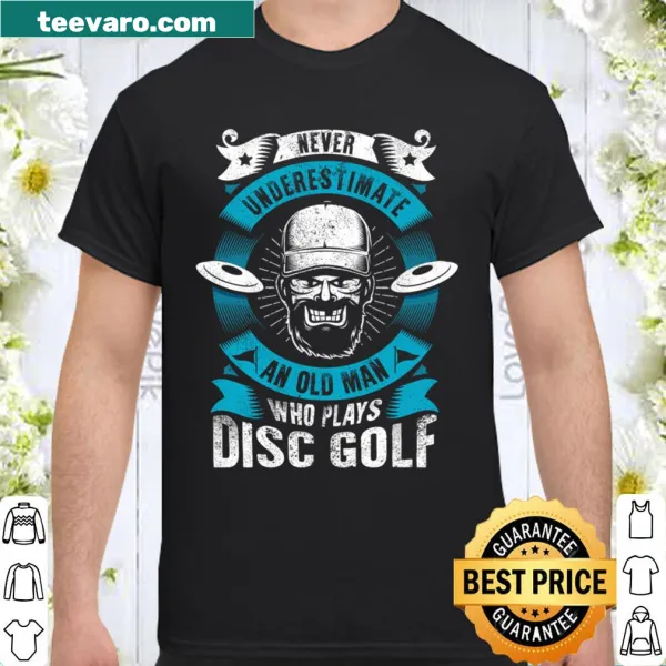 Playful disc golf shirt for older players