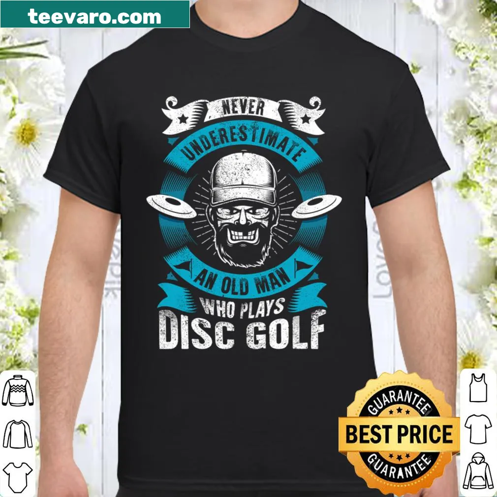 Playful disc golf shirt for older players