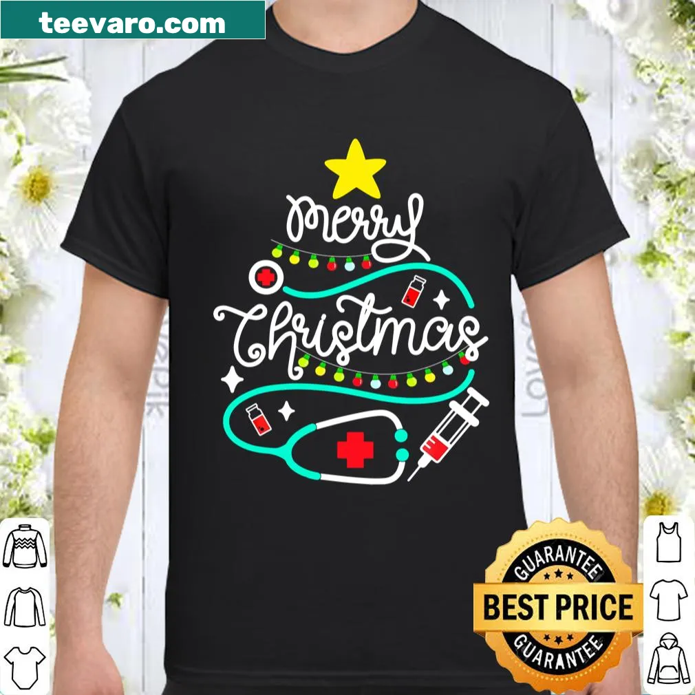 Christmas shirt featuring a stethoscope design