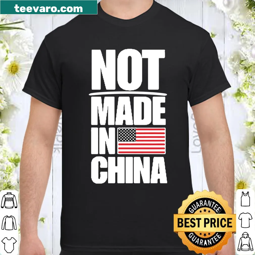 American flag shirt emphasizing support for local manufacturing.