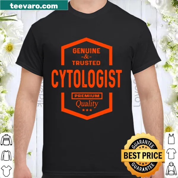 Clever cytologist-themed graphic shirt with humorous text.