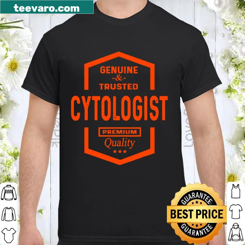 Clever cytologist-themed graphic shirt with humorous text.