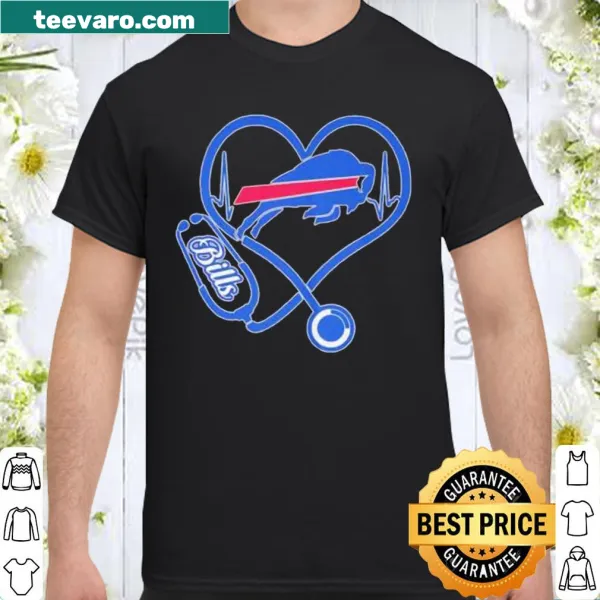 Heart graphic with Buffalo Bills logo for Nurse fans