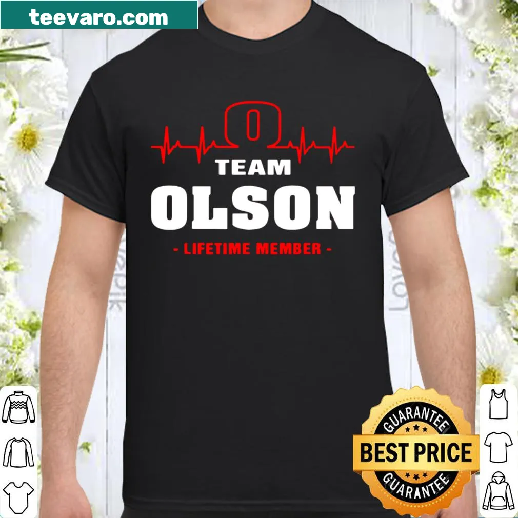 Family-themed shirt featuring 'Team OLSON' graphic celebrating family pride