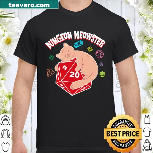 Playful shirt featuring a cat as a Dungeon Meowster