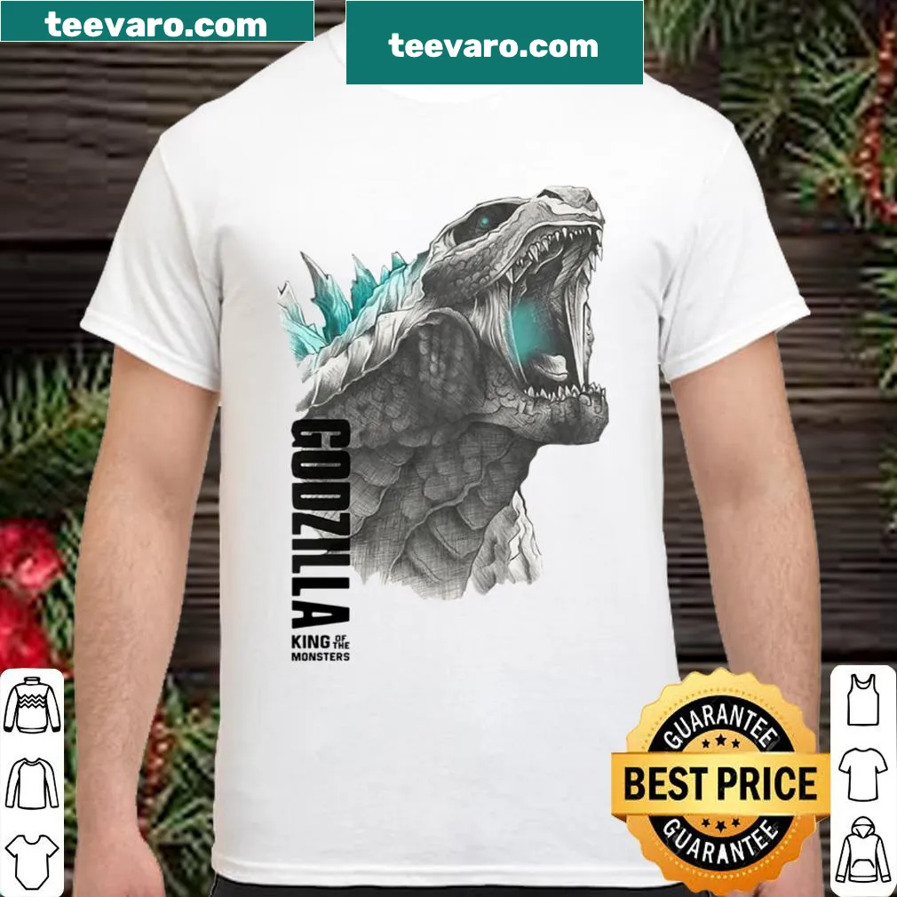 Graphic of Godzilla representing King of the Monsters on a shirt