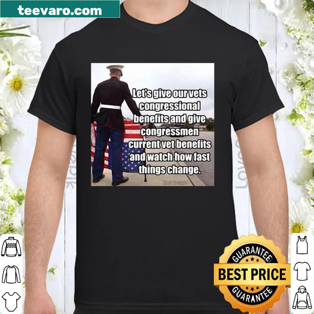 Advocacy shirt for veterans' rights and benefits