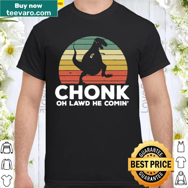 Funny vintage T-Rex shirt with Oh Lawd He Comin' text