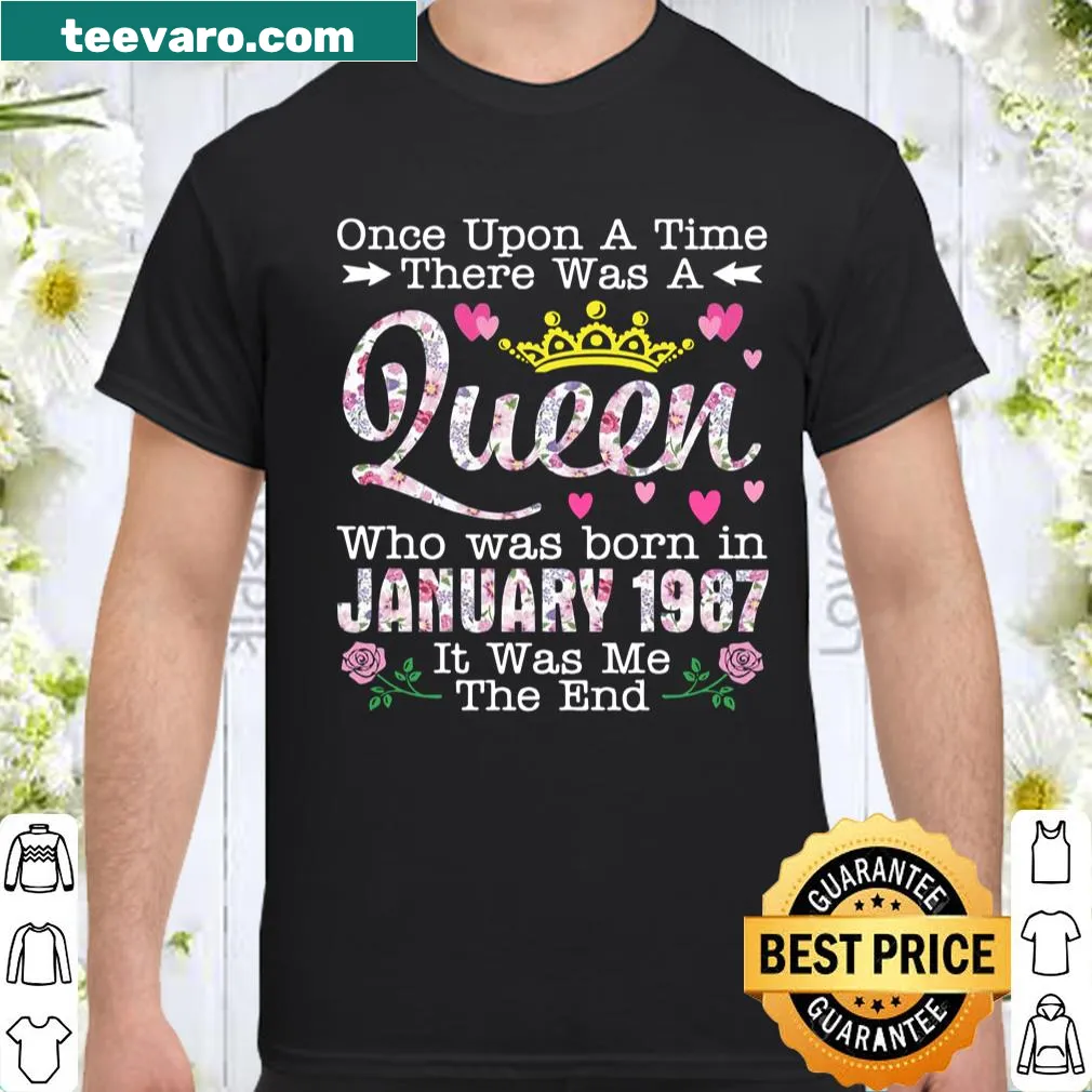 Birthday shirt celebrating a queen born in January 1987