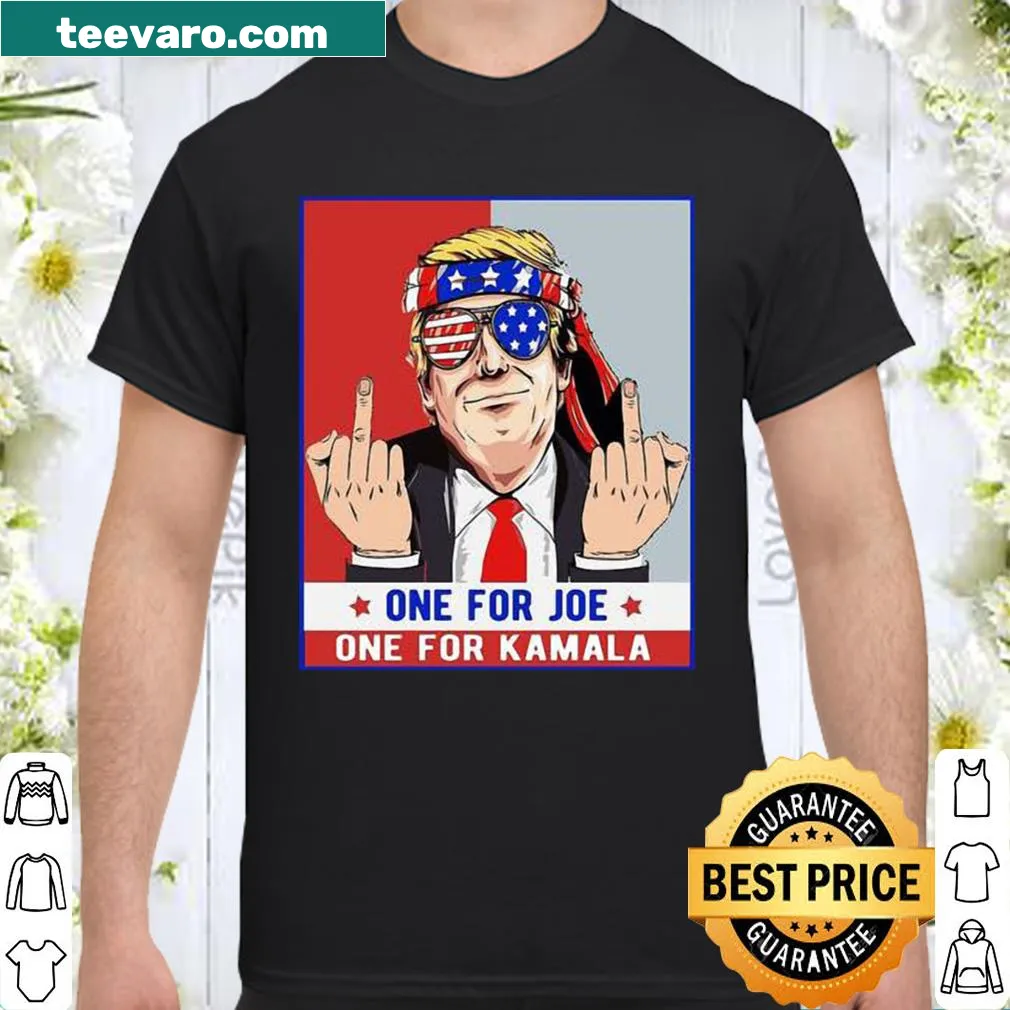 Middle finger graphic with political wording on a shirt