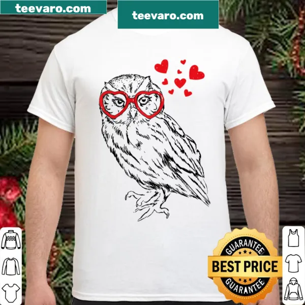 Raglan tee with two owls in sunglasses and 'Love' text design