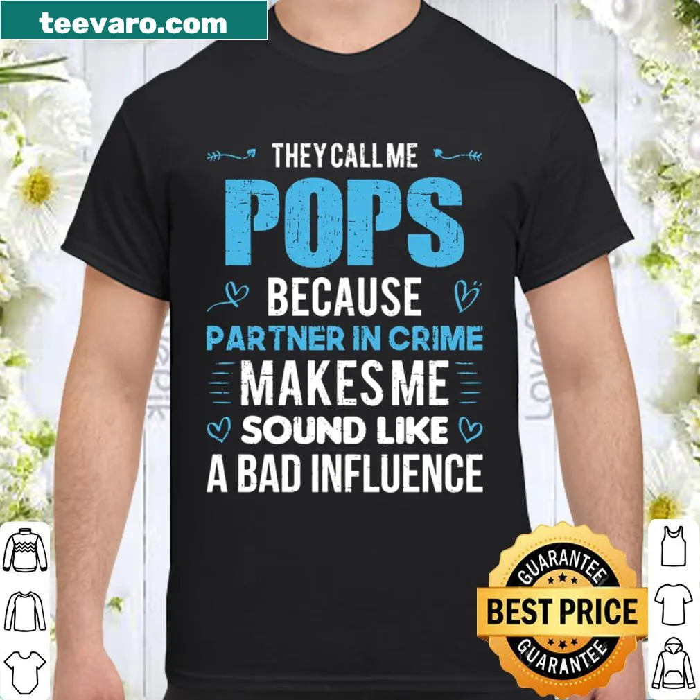 Funny shirt for grandpas with 'POPS' typography