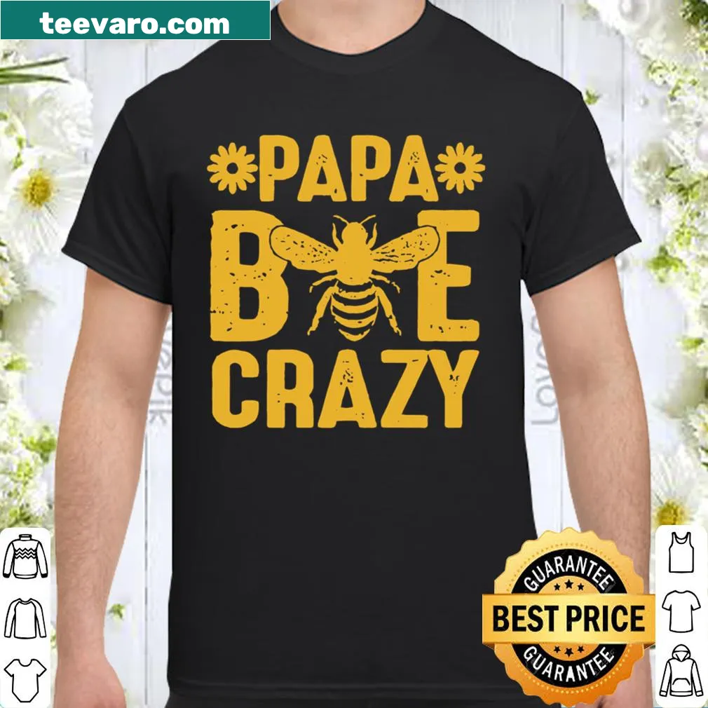 Cartoon bee graphic with 'Papa Bee Crazy' text
