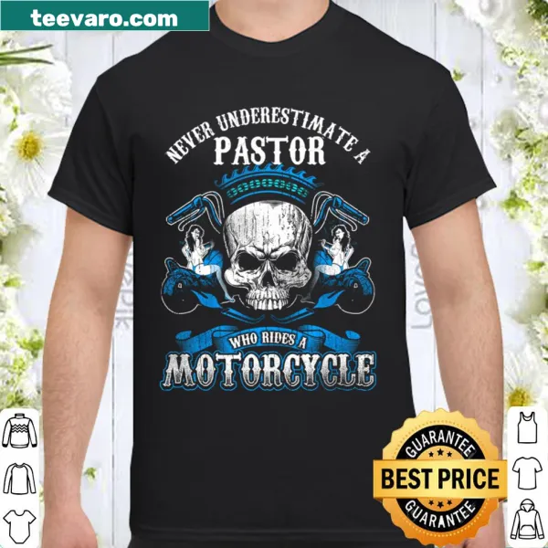 Biker-inspired shirt featuring a skull design and humorous phrase