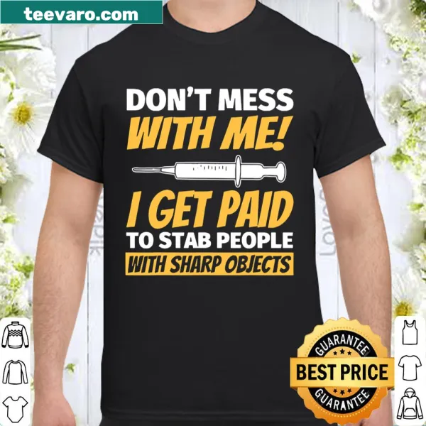 Funny phlebotomy-themed shirt for healthcare professionals