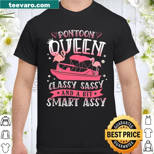 Funny Pontoon Queen shirt with sassy typography
