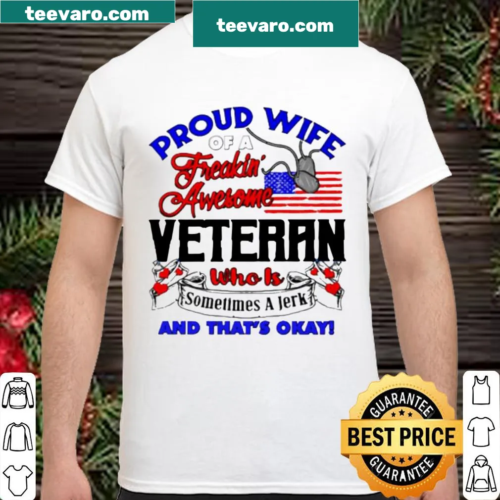 Vintage-style t-shirt celebrating a veteran husband with humor.