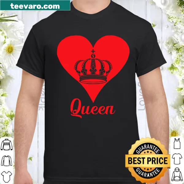 Silhouette of a crown and heart on Valentine's Day shirt